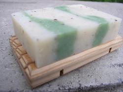 Beveled Pine Soap Dish - Slotted