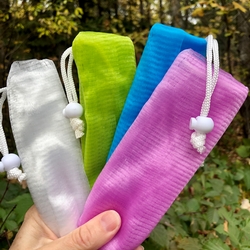 Drawstring Nylon Mesh Scrubbie & Soap Sock